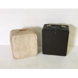 Two vintage wardrobe suitcases including a "Rev-Robe" with canvas covers