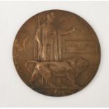 A WWI death penny/memorial plaque named to Lewis Harold Pullen