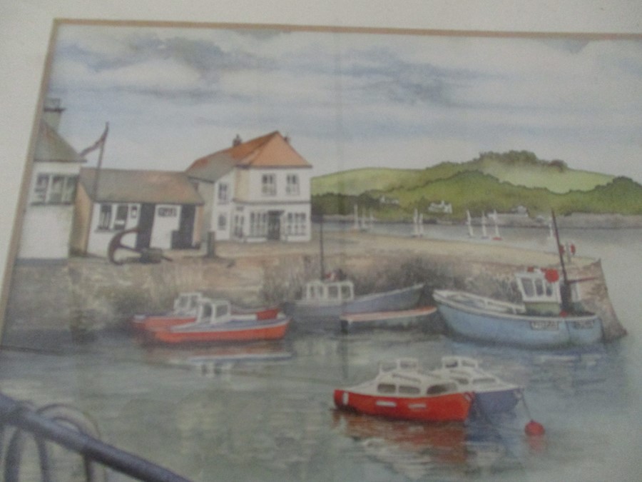 Two watercolour of Cornish scenes both signed D Fryer along with a signed print by Elisabeth - Image 9 of 14