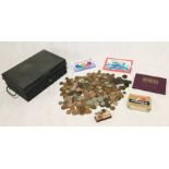 A collection of various mainly British coinage including Victorian pennies, gaming tokens, proof