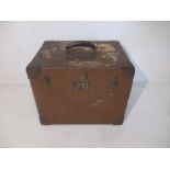 A vintage travel trunk