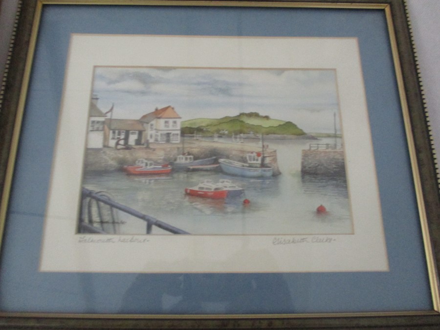 Two watercolour of Cornish scenes both signed D Fryer along with a signed print by Elisabeth - Image 6 of 14