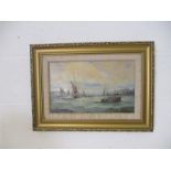 A framed oil painting on canvas of a maritime scene by William Thornley (1847 - 1907)