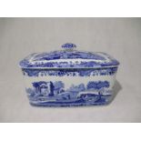 A Spode Blue Italian bread bin