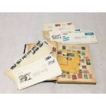 A collection of worldwide stamps in vintage album