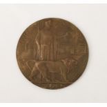 A rare WWI female death penny/memorial plaque named to Ethel Mary Bailey ( She Died For Freedom