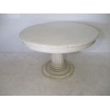 A Victorian painted pedestal table on column base