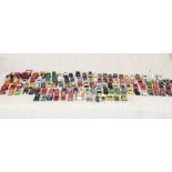 A quantity of die cast cars including Corgi, Hot Wheels etc.