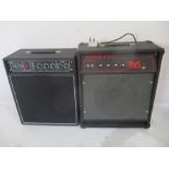 Two vintage guitar amps, a JSH C15T and a Sound City SC30B.