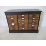A part painted chest of 21 drawers W82cm D33cm H59cm