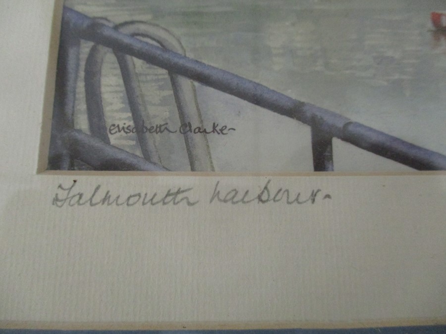 Two watercolour of Cornish scenes both signed D Fryer along with a signed print by Elisabeth - Image 8 of 14