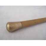 A walking cane with 9ct gold top- A/F