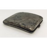 A hallmarked silver cigarette case, weight 114g