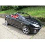 A Peugeot 206CC convertible. 1997cc, manual gearbox, 45000 miles. Currently SORNed with no MOT (