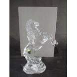 A boxed Waterford Crystal model of a Rearing Horse with label