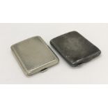 Two hallmarked silver matchbook cases, total weight 75.1g