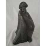A large bronzed resin figure group, height 43cm