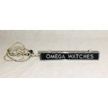 A vintage Omega Watches illuminated shop sign