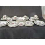A Whieldon Ware part dinner and tea service "Pheasant" pattern