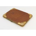 An antique crocodile skin wallet by Alexander Clark with 9ct gold corners for London 1907