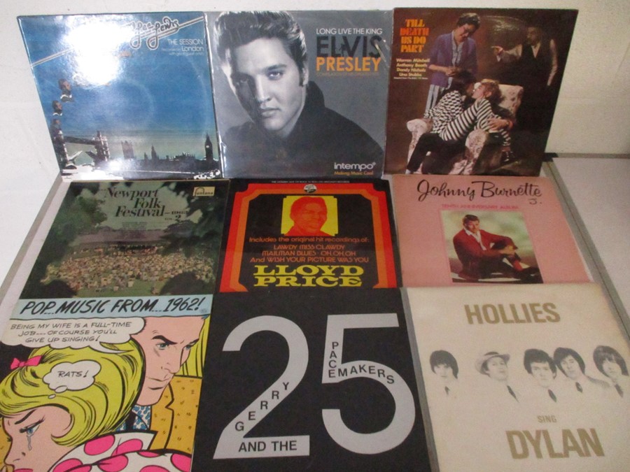 A collection of mainly 1960's 12" vinyl records including Elvis Presley, Eddie Cochran, The Moody - Image 4 of 6