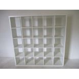 A large white sectional bookcase - W182cm H182cm D39cm