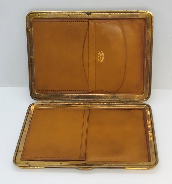 An antique crocodile skin wallet by Alexander Clark with 9ct gold corners for London 1907 - Image 2 of 3