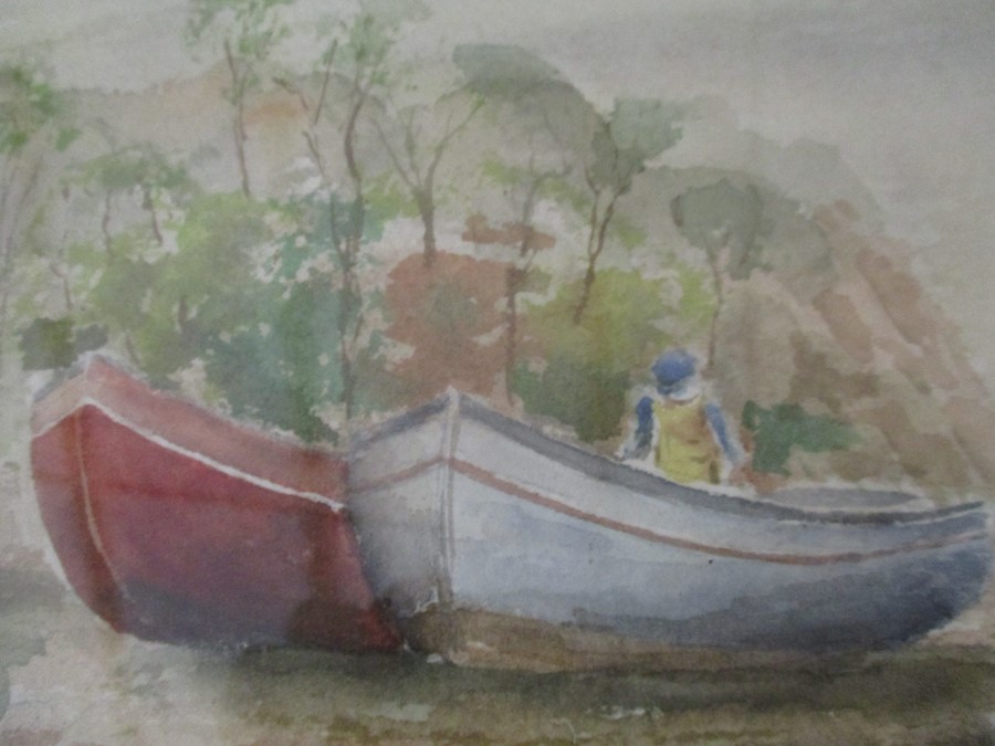 Two watercolour of Cornish scenes both signed D Fryer along with a signed print by Elisabeth - Image 13 of 14
