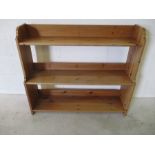 A set of pine freestanding shelves