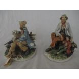 Two large Capodimonte figure groups by La Fuente