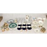 A collection of china and glassware including Royal Doulton, Masons, Royal Worcester, Crown Devon,