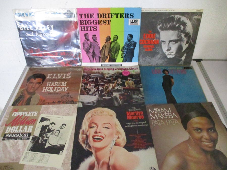 A collection of mainly 1960's 12" vinyl records including Elvis Presley, Eddie Cochran, The Moody - Image 2 of 6
