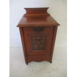 An Edwardian drop front coal bin