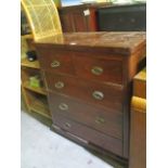 A mahogany chest of drawers A/F