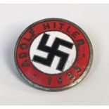 A pre Second World War 1930's German Third Reich NSDAP Nazi Party members enamel badge. Notation