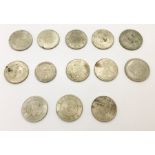 Thirteen SCM Chinese coins in the style of trade dollars