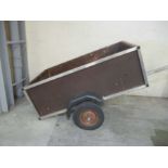 A trailer of stainless steel construction - length 183cm, width 110cm