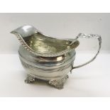 A Georgian hallmarked silver cream jug, weight 190.2g ( 6.11 troy ounces), London 1820