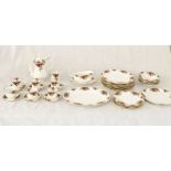 A Royal Albert Country Rose part dinner service