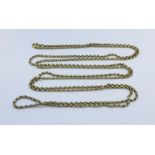 A 9ct gold guard chain, approx. 156cm length, weight 30.1g