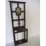 A vintage oak hallstand