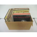 A collection of 12" vinyl records including classical, comedy, easy listening, soundtracks, musicals