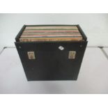 A collection religious 12" vinyl records in carry case