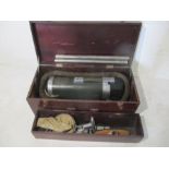 A vintage Electrolux vacuum cleaner and accessories in wooden case ( circa 1930)