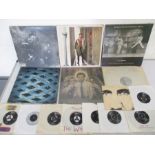 A collection of 12" & 7" vinyl records relating to The Who including albums Quadrophenia, Tommy,