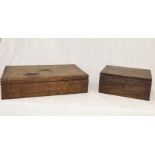Two wooden boxes A/F