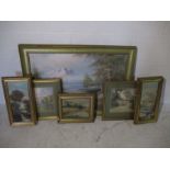 A collection of various oil and watercolour paintings