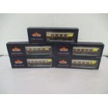 A collection of five boxed Bachmann OO gauge Pullman coaches