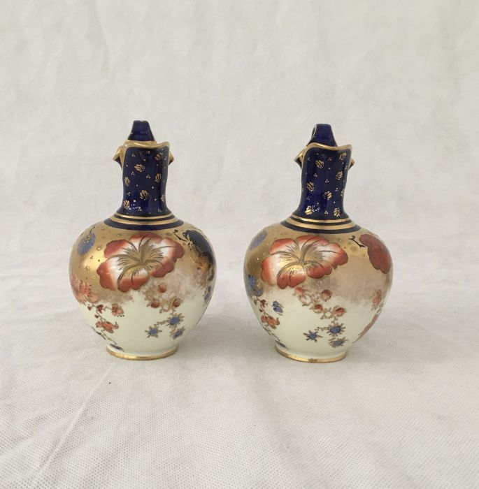 A pair of Royal Crown Derby jugs and vase in the Imari pattern - Image 6 of 13