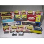 A collection of various boxed die-cast models including Lledo Trackside, Hornby Skale Autos (1:76